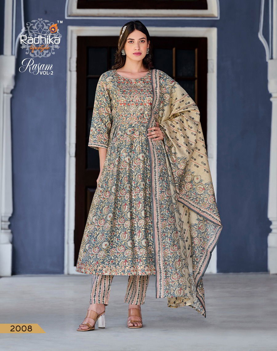 Radhika Rasam Vol 2 Fancy Designer Wholesale Readymade Suits 